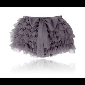 Gray Ruffled Kids Skirt